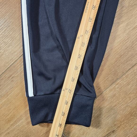 Adidas 3 Stripes Track Pants Men L Blue White Tapered Athletic Joggers Sportwear - Picture 11 of 13
